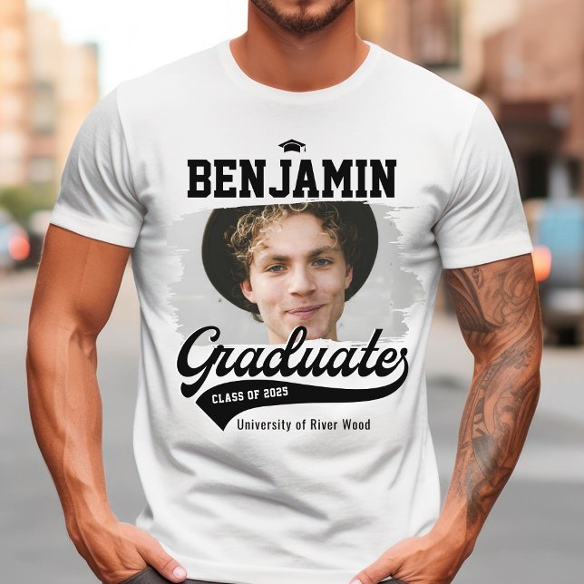 Personlig College Student Photo Studenten T Shirt (Skapare uppladdad)
