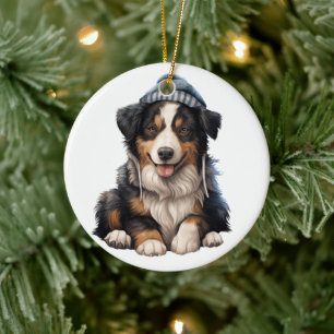 Personlig Collie Hund Julgransprydnad Keramik