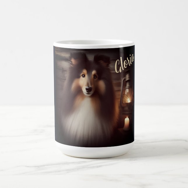 Personlig Collie Kaffemugg (Center)