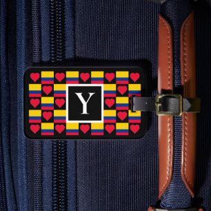 Personlig Colombia Flagga Anpassningsbar Brev Colo Bagagebricka