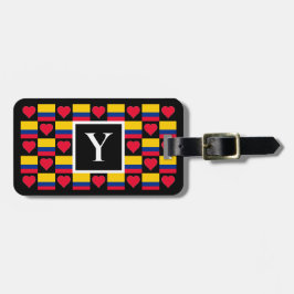Personlig Colombia Flagga Anpassningsbar Brev Colo Bagagebricka