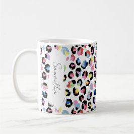 Personlig Colorful Animal Print Mugg