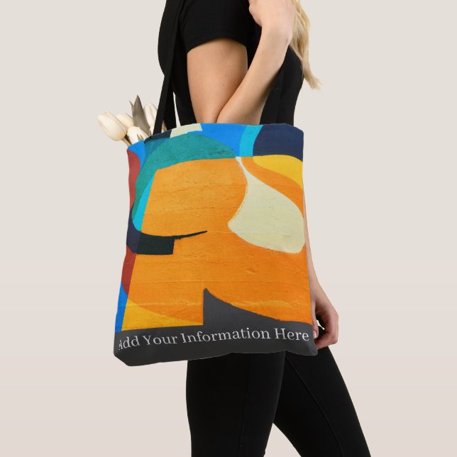Personlig Colorful Geometric Abstrakt Mönster Tygkasse (Närbild)