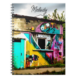 Personlig Colorful Graffiti Abandoned Anteckningsbok