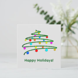 Personlig Colorful Julgran Grönt Julkort