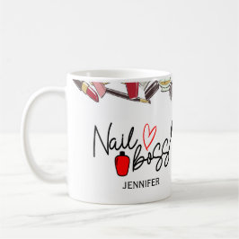 Personlig Colorful Nagel Chef Tech Mugg