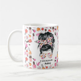 Personlig Colorful Nagel Tech Life Kaffemugg