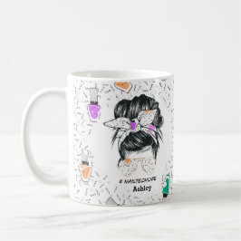 Personlig Colorful Nagel Tech Life Roligt Kaffemugg