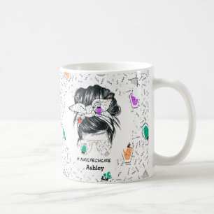 Personlig Colorful Nagel Tech Life Roligt Kaffemugg