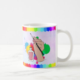 Personlig Colorful Nagel Tech Mugg