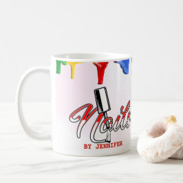 Personlig Colorful Nagel Tech Mugg