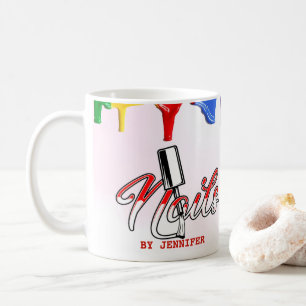 Personlig Colorful Nagel Tech Mugg