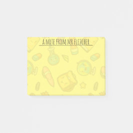 Personlig Colorful School Supplies Mönster Post-it Block