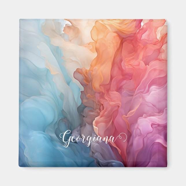 Personlig Colorful Sunset on Sea Alcohol Bläck Magnet (Framsidan)