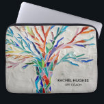Personlig Colorful Träd Life Coach Laptop Fodral<br><div class="desc">Den här unika Sleeven Lap Top dekoreras med en utskrift av ett mosaiskt träd som består av ett litet delart glas av ljusa färgader. Ett enkelt anpassade med ditt namn och yrke. Använda alternativet Anpassa ytterligare om du vill ändra texten storlekt, stil eller färg om du vill. Eftersom vi skapar...</div>