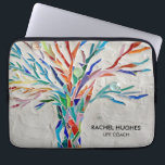 Personlig Colorful Träd Life Coach Laptop Fodral<br><div class="desc">Den här unika Sleeven Lap Top dekoreras med en utskrift av ett mosaiskt träd som består av ett litet delart glas av ljusa färgader. Ett enkelt anpassade med ditt namn och yrke. Använda alternativet Anpassa ytterligare om du vill ändra texten storlekt, stil eller färg om du vill. Eftersom vi skapar...</div>