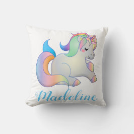 Personlig Colorful Unicorn Kudde