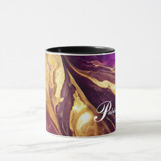Personlig Combo Mugg: Lila och Guld accenter Mugg