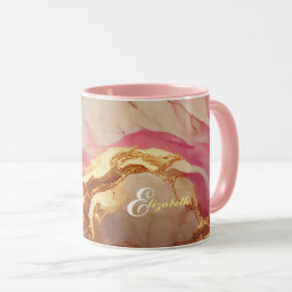 Personlig Combo Mugg: Lila och Guld accenter Mugg