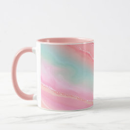 Personlig Combo Rosa Guld Marble Mugg