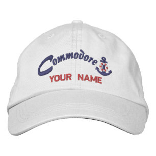 Personlig Commodore Livräddare Ankare Ditt Namn Broderad Keps