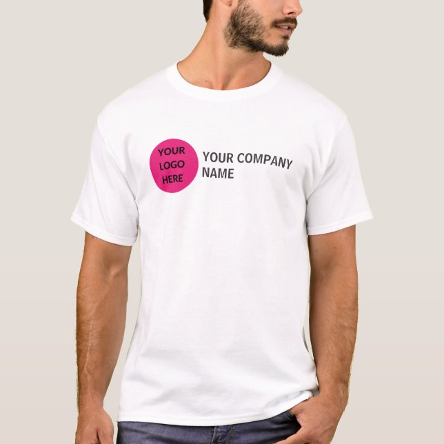 Personlig Company Business Logotyp Namn Slogan T Shirt (Framsida)