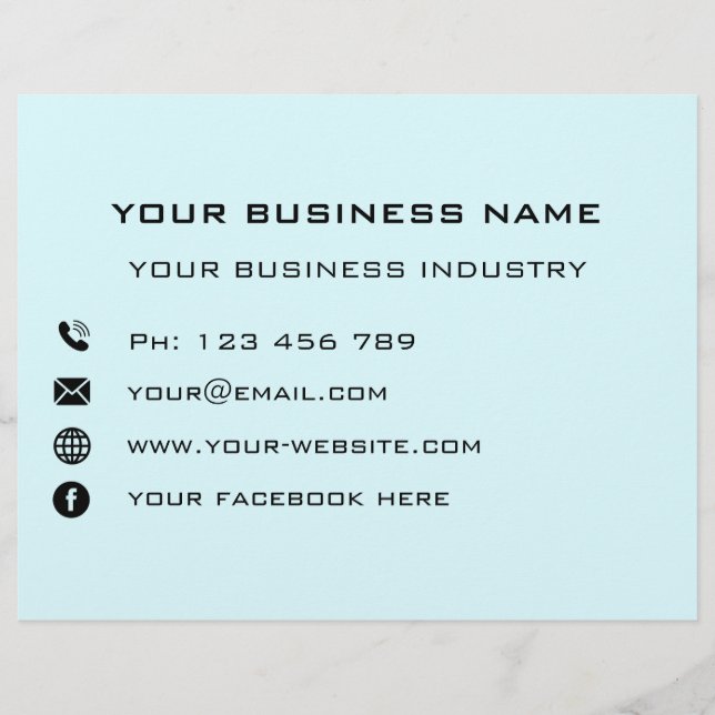 Personlig Company Info Business Promotion Flyer (Framsidan)