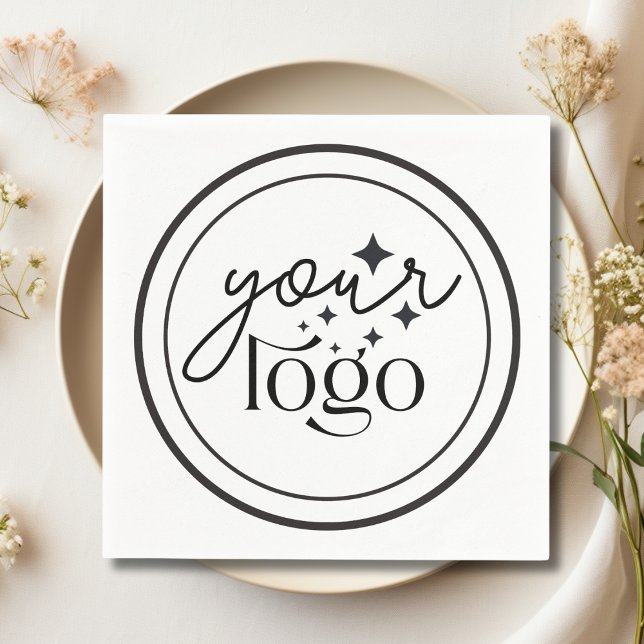 Personlig Company Logotyp Cocktail Napkins Pappersservett (Personalized Company Logo Cocktail Napkins)