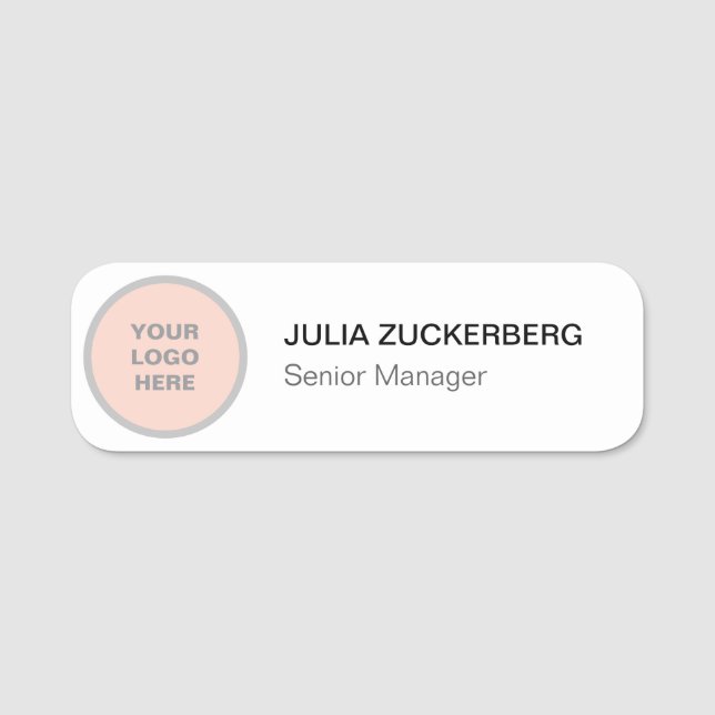 Personlig Company Logotyp Namn bricka Namnbricka (Framsida)