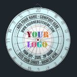 Personlig Company Logotyp Text Dart Board-mall Darttavla<br><div class="desc">Anpassningsbar Färg och Typsnitt - Utforma dina egna ritytor för Personlig med Anpassningsbar Company Logotyp Namn webbplats eller Adress Text Promotional Business Dart Board Gift - Lägg till ditt namn - Företag/Anpassningsbar/Adress - Foto- eller QR-kod/webbplats eller e-post eller Logotyp/mer - Ändra storlek och flytta eller ta bort och lägg till...</div>