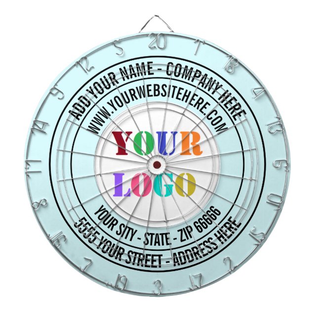 Personlig Company Logotyp Text Dart Board-mall Darttavla (Framsidan)