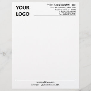 Personlig Company Office Letterhead med Logotyp Brevhuvud