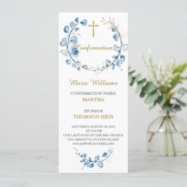 Personlig Confirmation Boy Prayer Card Meny