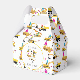 Personlig Construction Lastbilar Party Birthday Presentaskar