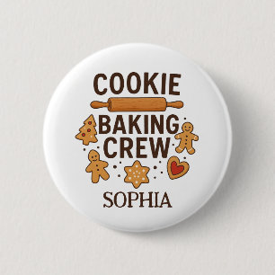 Personlig Cookie Baking Crew - Anpassat namn Knapp