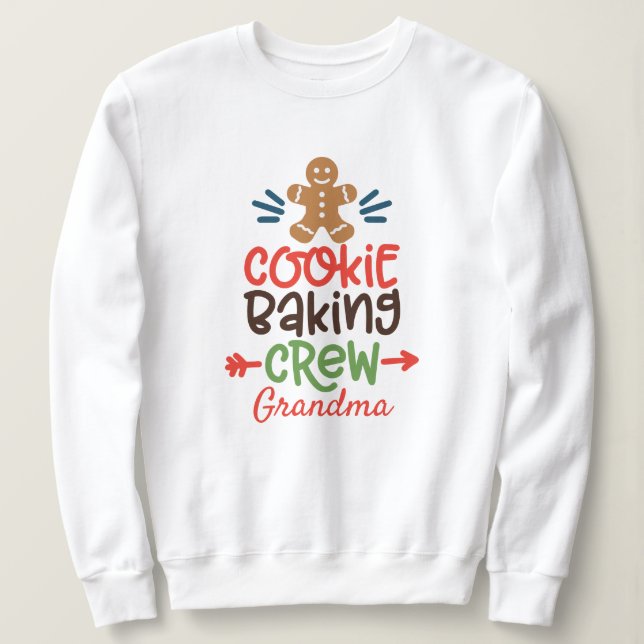 Personlig Cookie Baking Crew-Grandma T Shirt (Design framsida)
