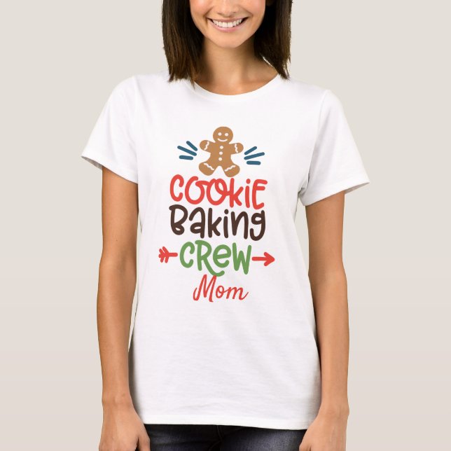 Personlig Cookie Baking Crew-Mamma T Shirt (Framsida)