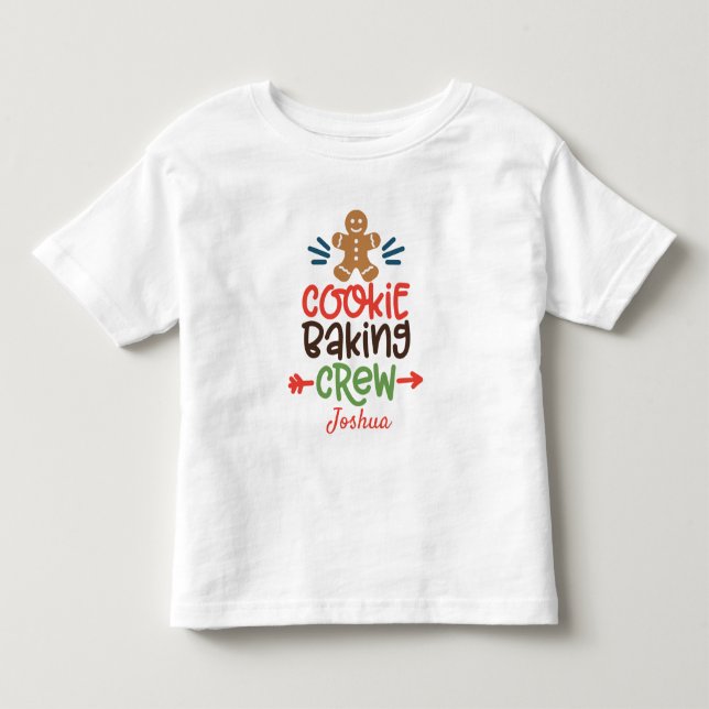 Personlig Cookie Baking Crew T Shirt (Framsida)