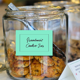 Personlig Cookie-etikett, mormors Cookie Burk Mat Etiketter