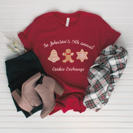 Personlig Cookie Exchange jul Party Shirt T Shirt