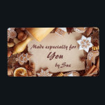 Personlig Cookie Gift-etiketter Fraktsedel<br><div class="desc">Laddar presentetikett för cookie ge på helgdagarna. Anpassa enkelt genom att klicka på anpassningsknappen och lägga till ditt eget namn. Dessa etiketter är storlekssorterade efter bra och innehåller mjuka, naturliga kakor, rullstift och kryddor. Ett bra alternativ till de mer typiska ljusröda och grönt märkena ser fantastiska ut med vita band...</div>