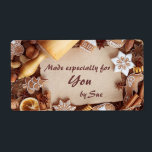Personlig Cookie Gift-etiketter Fraktsedel<br><div class="desc">Laddar presentetikett för cookie ge på helgdagarna. Anpassa enkelt genom att klicka på anpassningsknappen och lägga till ditt eget namn. Dessa etiketter är storlekssorterade efter bra och innehåller mjuka, naturliga kakor, rullstift och kryddor. Ett bra alternativ till de mer typiska ljusröda och grönt märkena ser fantastiska ut med vita band...</div>