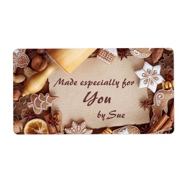 Personlig Cookie Gift-etiketter Fraktsedel (Framsidan)