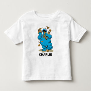 Personlig Cookie Monster Crazy Cookies Småbarn T Shirt