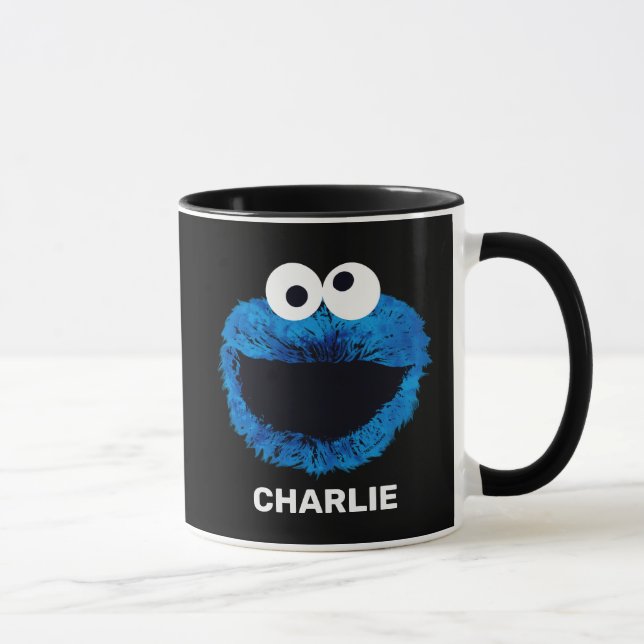 Personlig Cookie Monster | Vattenfärgstrend Mugg (Höger)
