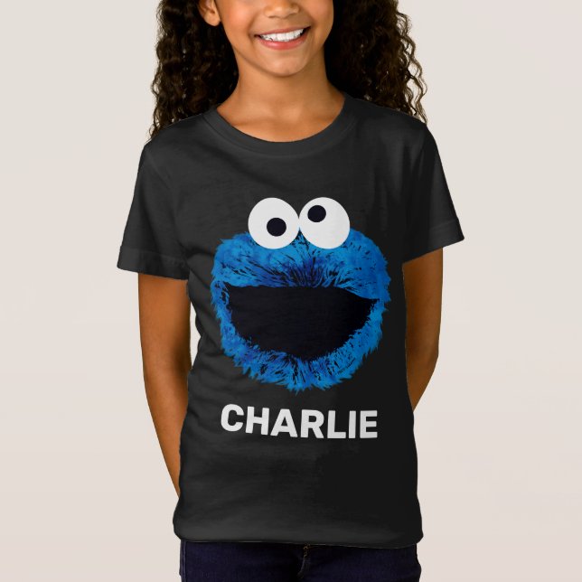 Personlig Cookie Monster | Vattenfärgstrend T Shirt (Framsida)