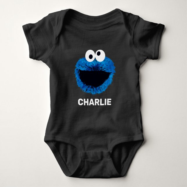 Personlig Cookie Monster | Vattenfärgstrend T Shirt (Framsida)