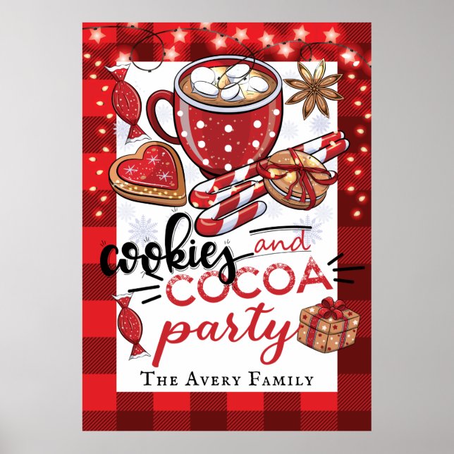 Personlig Cookies och Kakaojul Party Poster (Framsidan)