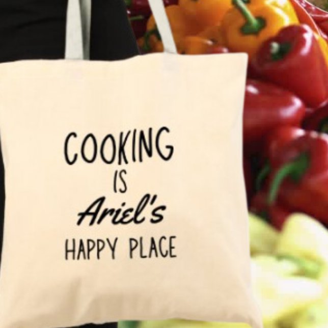 Personlig Cooking Lycklig Ställe Cook Foodie Gift Tygkasse (Shop now and cook up some smiles with this thoughtful gift!)