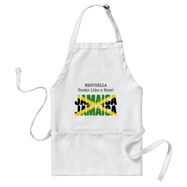 Personlig COOKS SOM CHEF Jamaica Förkläde (Framsidan)